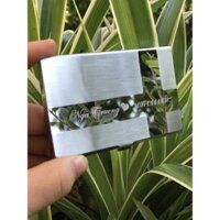 khắc tên hộp đựng card hc10 chất liệu thép không rỉ