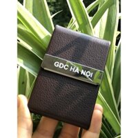 khắc tên hộp đựng card hc13 màu đen, nâu mở nắp nam châm