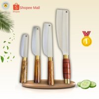 [Khắc Tên Lên Dao Miễn Phí] Bộ 4 Dao Chặt Xương Gà Vịt Dao Thái Thịt Thép Chống Rỉ Sắc Bén Và Sạch Sẽ