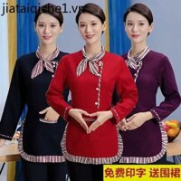 Khách sạn Bồi Bàn Quần Áo Dài Tay Thu Đông Quần Áo Nam Nữ Phục Vụ Nhà Trà Nhà Hàng Trung Quốc Căng Tin Lẩu Nhà Hàng Ngắn-