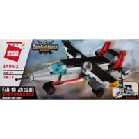Khai sáng 1406 Tàu sân bay Thiết giáp hạm F18 Máy bay chiến đấu Tàu ngầm Vũ trang Trực thăng Đồ chơi lắp ráp Mỗi loại có thể bị biến dạng 2 loại