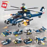 Khai sáng Lắp Ráp Khối Xây Dựng Quân Sự 8 Trong 1 Bão Máy Bay Trực Thăng Vũ Trang 1801 Lắp Ráp Mô Hình Bé Trai Đồ Chơi Lắp Ráp 2.22
