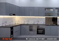 Khám phá mẫu tủ bếp hợp kim nhôm cánh kính cao cấp màu sắc đẹp sang trọng