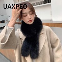 Khăn Ấm UAXPEO, Lông Thú Giả Tai Thỏ Cổ Gaiter, Hàn Quốc Lạnh Mùa Đông Giả Cổ Khăn Quấn