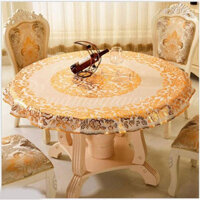 Khăn bàn tròn Nhũ vàng 1,6m phòng khách,bàn thờ