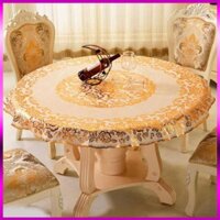 Khăn bàn tròn Nhũ vàng 1,6m (phòng khách,bàn thờ)