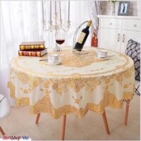 khăn bàn tròn nhựa 3d chống thấm 1m8, 1m5 và 0.9m