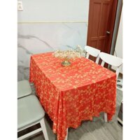 Khăn Bàn Vuông, Khăn Bàn Tròn 2m x 1m8 Họa Tiết Hoa Anh Đào