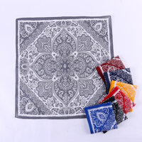 Khăn bandana khăn hiphop streetwear size 58x58cm - Ghi