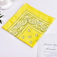 Khăn Bandana  Khăn Turban EXO Chất Liệu Cotton 55x55cm Màu Vàng - Mã B000  - VÀNG