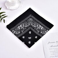 Khăn Bandana  Khăn Turban EXO Chất Liệu Cotton 55x55cm Màu Đen- Mã B000  - ĐEN