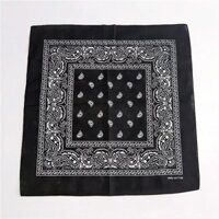 Khăn bandana Khăn turban cotton hiphop size 5353cm - màu đen