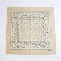 Khăn bandana Khăn turban cotton hiphop size 5353cm - Kem