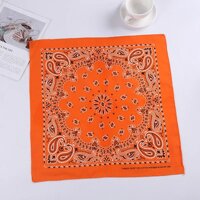 Khăn bandana khăn turban hiphop size 5555cm - cam đậm