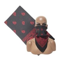 Khăn bandana màu mới kèm móc chain theo lựa chọn - BDN18 Đỏ,Kèm móc chain
