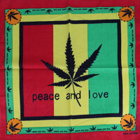 Khăn bandana nhiều màu họa tiết lá gai dầu size 5555cm - M13