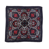 Khăn Bandana phong cách Vintage dễ thương 54x54cm - BDN06.10 đỏ đen