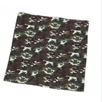 Khăn bandana turban kích thước 54x54cm Vintage dễ thương - BDN3.1Tone nâu trắng