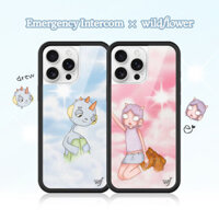 Khẩn Cấp Intercom X Wildflower Tên Khớp WF Cặp Đôi Vỏ Điện Thoại Cho IPhone 16 15 14 13 12 Pro Max Silicon Cứng Chống Rơi Ốp Lưng Chống Sốc Cho IPhone 14 15 16 Plus