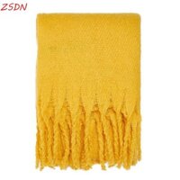 Khăn choàng Cashmere ZSDN ấm áp cho nữ Khăn quàng cổ dài đơn giản cổ điển thanh lịch