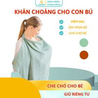 Khăn Choàng Cho Bé Bú Coniu, Chất Liệu Vải Muslin Cao Cấp Mềm Mại Thoáng Khí.