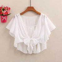 Khăn choàng chống nắng mùa hè dành cho nữ Áo khoác voan ngắn cỡ lớn Áo khoác đa năng