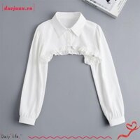 Khăn choàng chống nắng DUOJUAN, Cổ áo giả voan hoa, Áo khoác ren dáng rộng đẹp dành cho nữ