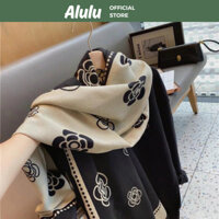 Khăn Choàng Cổ Ấm Ấp Hoa Trà Dày Dặn Cổ Điển Dễ Phối Đồ,kho Sỉ Gia Dụng Alulu