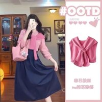 Khăn Choàng Cổ Bằng Len Đan Cao Cấp Bảo Vệ Vai Cho Nữ