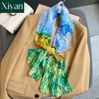 Khăn Choàng Cổ chiffon Dài In Họa Tiết Thời Trang Cho Nữ 35 * 140cm