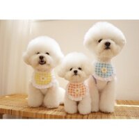 Khăn choàng cổ cho thú cưng, khăn tắm cho chó bichon, teddy, pomeranian, khăn choàng cổ cho mèo, họa tiết chó con dễ thương Hàn Quốc