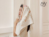 Khăn choàng cổ lụa tơ tằm vẽ tay Hà Nội Phố – MS2