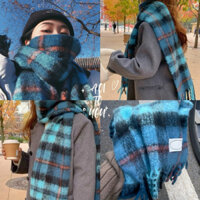 Khăn choàng cổ 𝒂𝒐𝒊𝒕𝒐𝒚𝒐𝒖 hoạ tiết sọc caro len mềm ấm áp