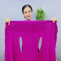 Khăn choàng dài màu trơn Len đa chức năng Khăn choàng Su Khăn choàng ma thuật ấm áp