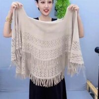 Khăn choàng dài màu trơn Len đa chức năng Khăn choàng Su Khăn choàng ma thuật ấm áp
