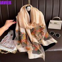 Khăn choàng Hijab nữ JAVIER Thêu hoa Nữ Thanh Lịch