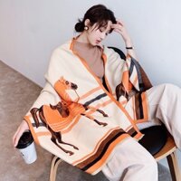 Khăn choàng H.M cao cấp, khăn quàng cổ nữ kich thước 65x180cm