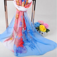 Khăn choàng, khăn choàng cổ, Khăn choàng công sở, Khăn choàng voan lụa, Khăn quàng cổ nữ đẹp họa tiết  dn2009703 - đỏ