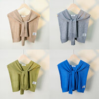 Khăn choàng len đan cao cấp màu sắc đơn giản, áo khoác ngoài, quấn vai cho phòng điều hòa