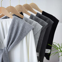 Khăn choàng len đan cho phụ nữ, màu xám, mùa xuân, mùa thu, mùa hè, giữ ấm cổ khi điều hòa, áo khoác ngoài, khăn quàng mỏng