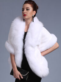 Khăn choàng lông chồn cao cấp TA231(Màu trắng)