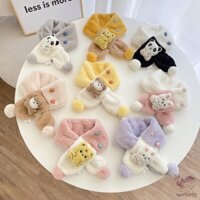 Khăn Choàng Lông Xù Kiểu Hoạt Hình Ấm Áp Xinh Xắn Cho Bé Trai Gái