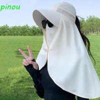 Khăn choàng LONGQIYING Mũ ngư dân, Mũ leo núi chống nắng vành rộng, Tấm che mặt nạ có thể tháo rời thời trang UV Chống đi bộ đường dài Mũ xô mùa hè
