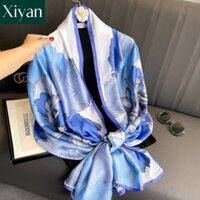 Khăn Choàng Lụa satin In Họa Tiết Phong Cách Hồi Giáo 90 * 180cm Dành Cho Nữ
