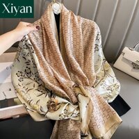 Khăn Choàng Lụa satin In Họa Tiết Phong Cách Hồi Giáo 90 * 180cm Dành Cho Nữ