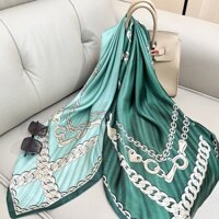 Khăn Choàng Lụa Vuông 110X110Cm Họa Tiết Hoa Văn Cho Phụ Nữ Hồi Giáo