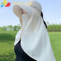 Khăn choàng MIQUEL Mũ ngư dân, Mũ leo núi chống nắng vành rộng, Tấm che mặt nạ có thể tháo rời có thể gập lại UV Chống đi bộ đường dài Mũ xô mùa hè