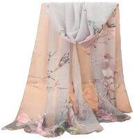 Khăn Choàng Nữ Sọc Jacquard Khăn Choàng Đi Biển Mềm Mại Khăn Choàng Nữ Polyester Chất Lượng Cao 160X50 Cm