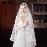 Khăn choàng nữ TUPABA, Khăn che mặt công giáo dài ren, Khăn che mặt cưới màu đen hoa Mantilla