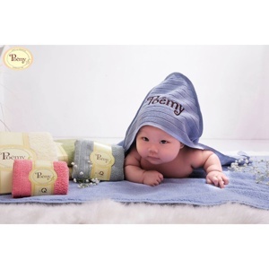 Khăn choàng tắm Poemy Bobby cho bé - 73x73